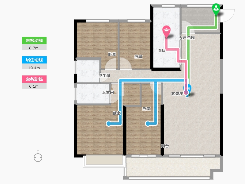 山东省-聊城市-碧桂园国岳府-142.00-户型库-动静线