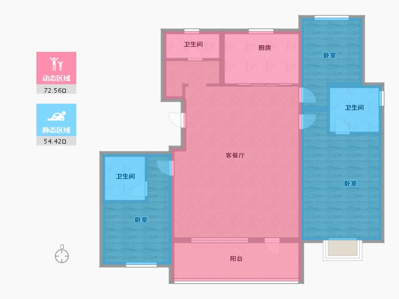 山东省-青岛市-海信九贤府-114.00-户型库-动静分区