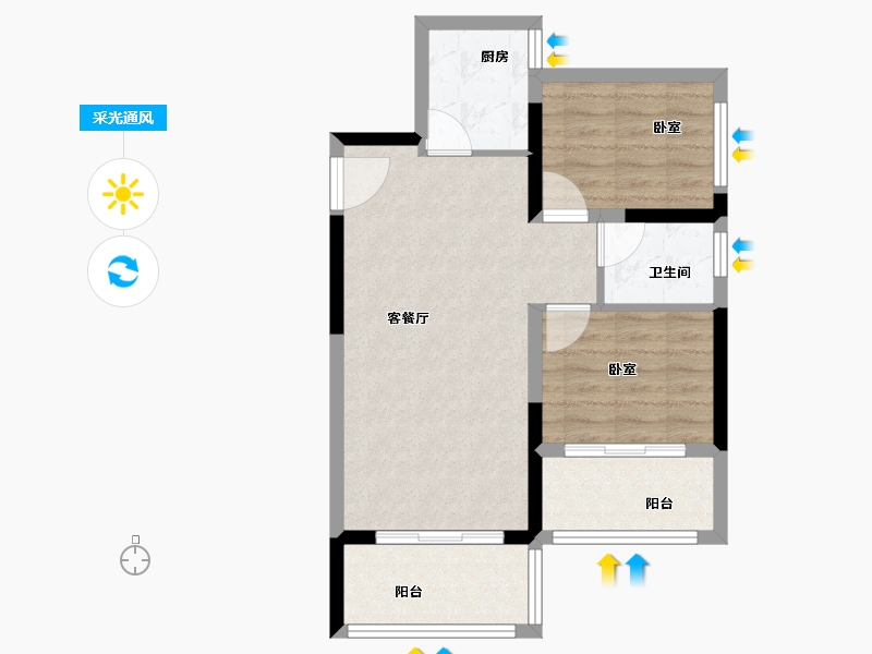 河南省-焦作市-太行明珠-62.00-户型库-采光通风