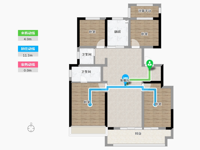 河南省-安阳市-易祥紫悦台-113.87-户型库-动静线