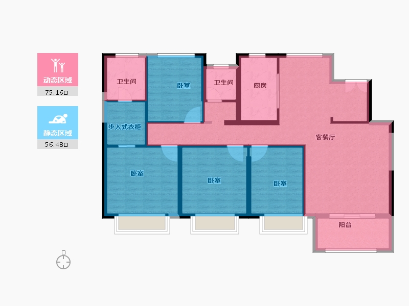 河南省-安阳市-嘉洲格林小镇-118.90-户型库-动静分区