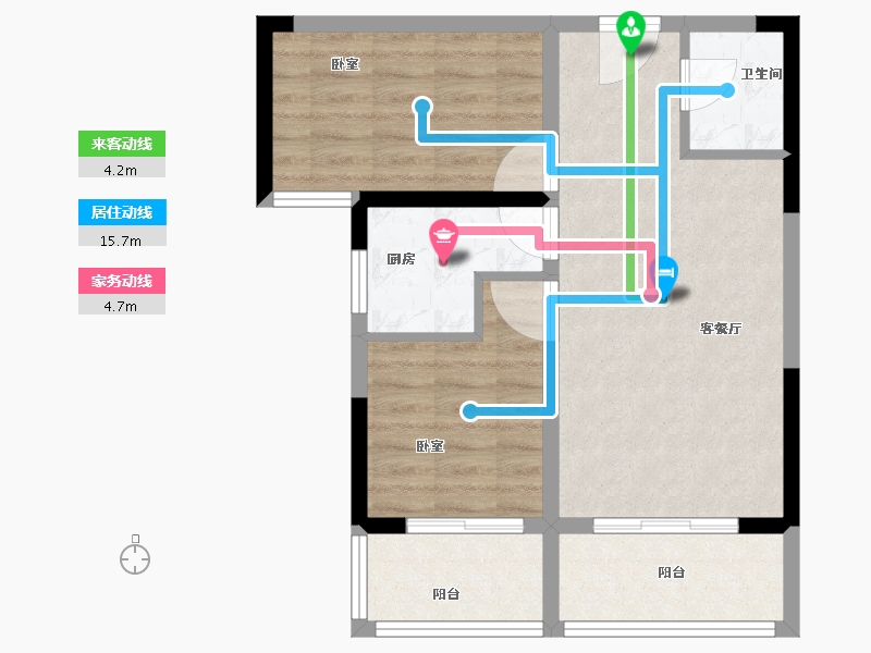 河南省-焦作市-太行明珠-60.00-户型库-动静线