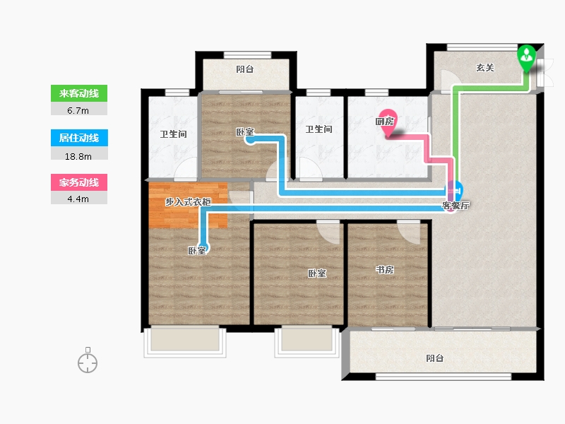 河南省-郑州市-富田城·九鼎华府-114.00-户型库-动静线