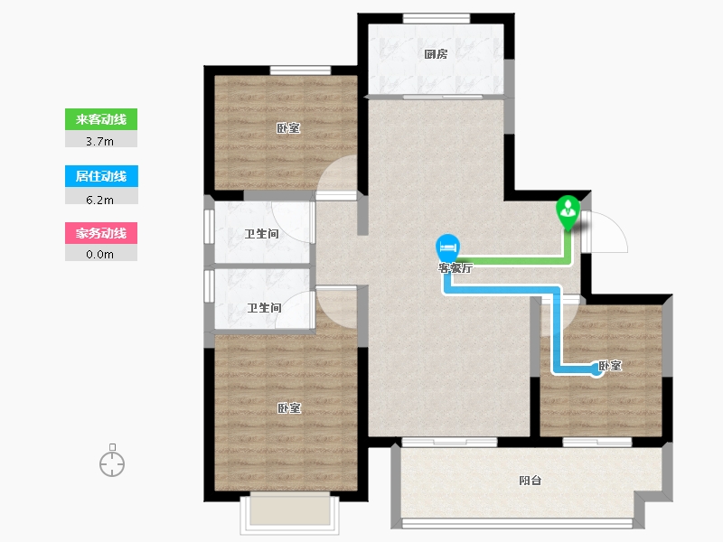 山东省-临沂市-高新·科技佳苑-103.00-户型库-动静线