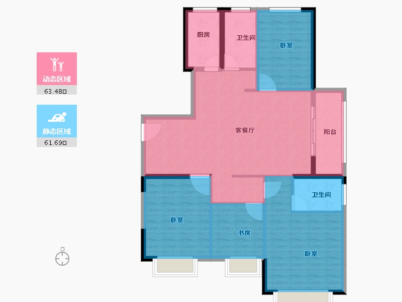 河南省-安阳市-嘉洲格林小镇-114.00-户型库-动静分区