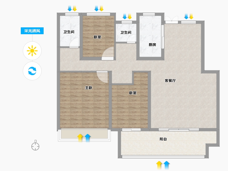 河南省-洛阳市-湖滨美院-122.03-户型库-采光通风