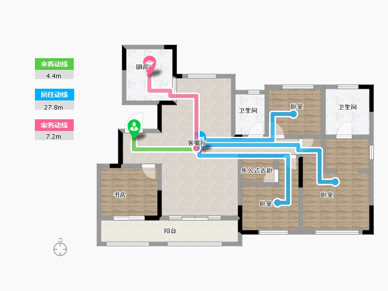 河南省-洛阳市-绿城桃花源-134.00-户型库-动静线