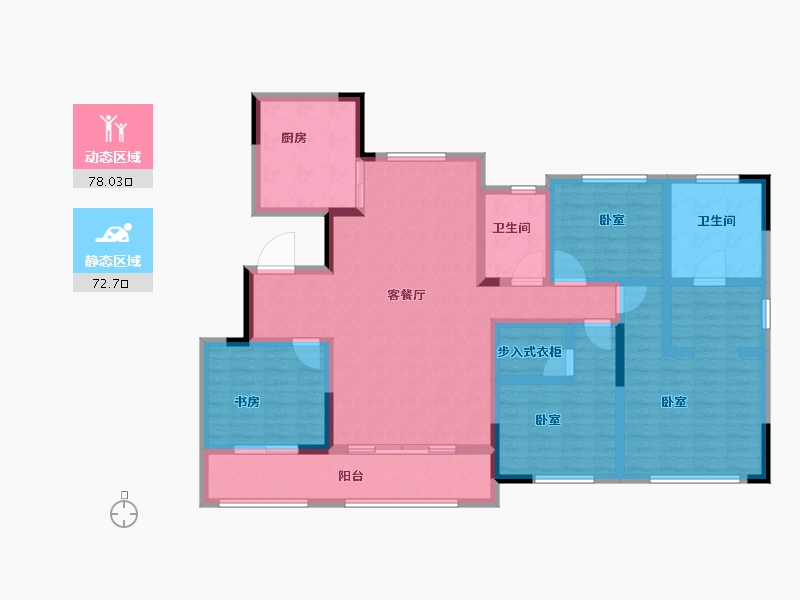 河南省-洛阳市-绿城桃花源-134.00-户型库-动静分区