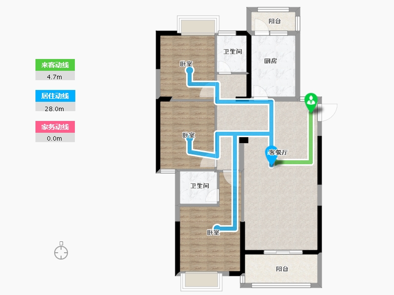 福建省-泉州市-白鹭湾-103.08-户型库-动静线