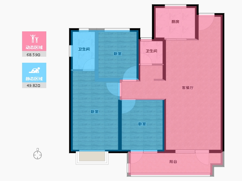 山东省-临沂市-临沂滨河万达广场-106.00-户型库-动静分区