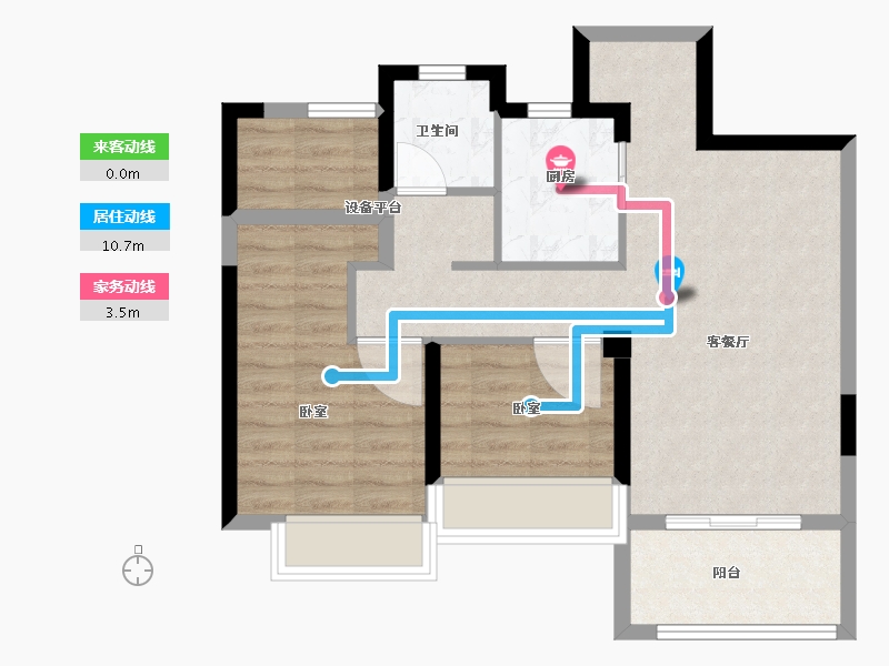 浙江省-绍兴市-新城悦隽公馆-66.00-户型库-动静线