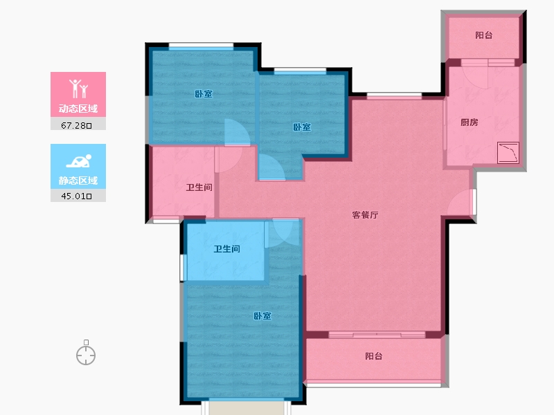 安徽省-合肥市-恒大悦龙台-101.00-户型库-动静分区