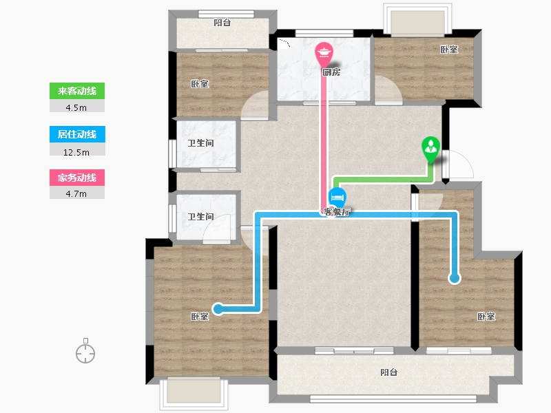 河南省-开封市-中闽·杞国和院-107.00-户型库-动静线