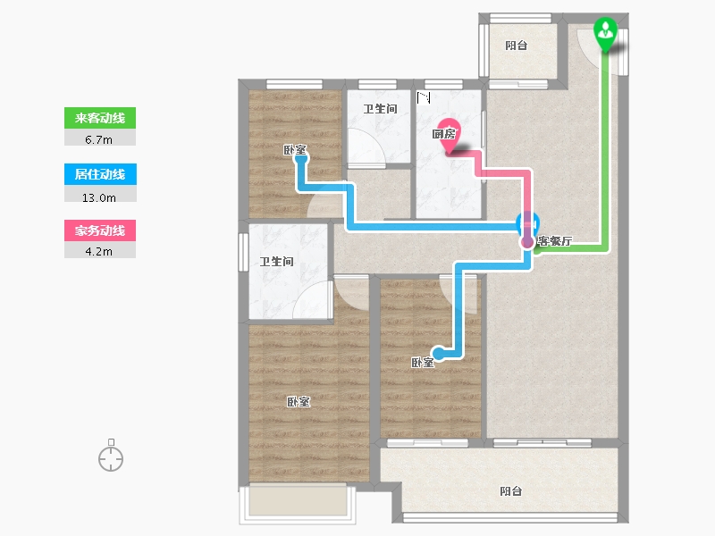 河南省-开封市-建业·尉州上院-100.37-户型库-动静线