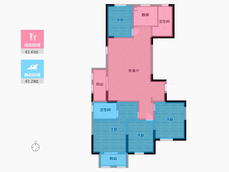 安徽省-蚌埠市-春江朗月-112.43-户型库-动静分区