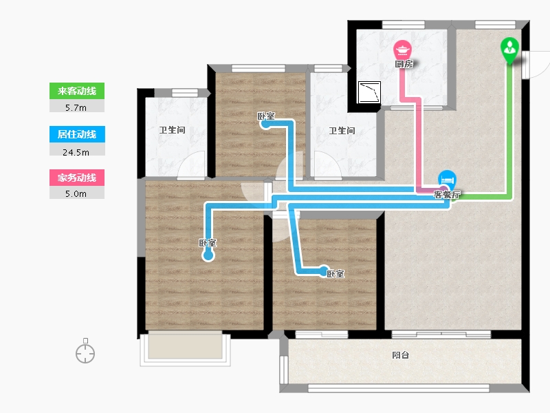 河南省-郑州市-富田城·九鼎华府-100.00-户型库-动静线