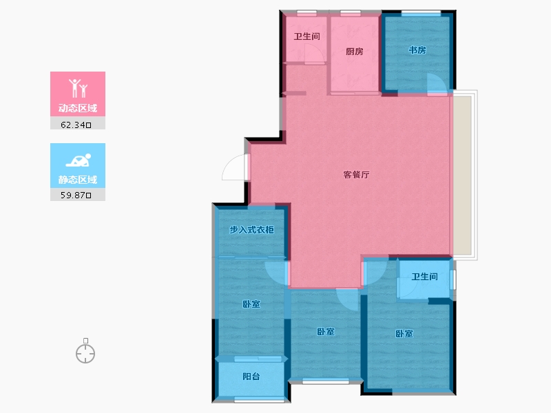 山东省-聊城市-鲁商东阿喜园-110.49-户型库-动静分区