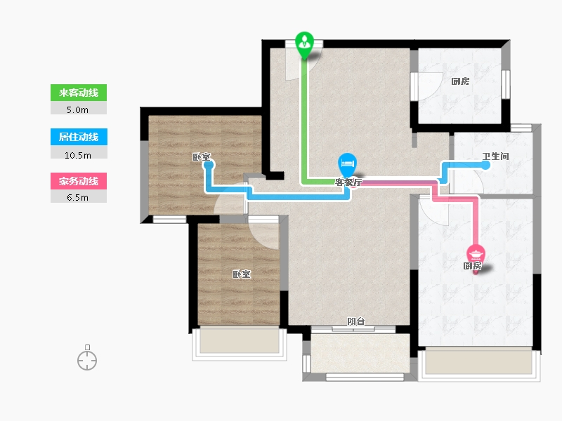 河南省-郑州市-融创蘭园-88.01-户型库-动静线