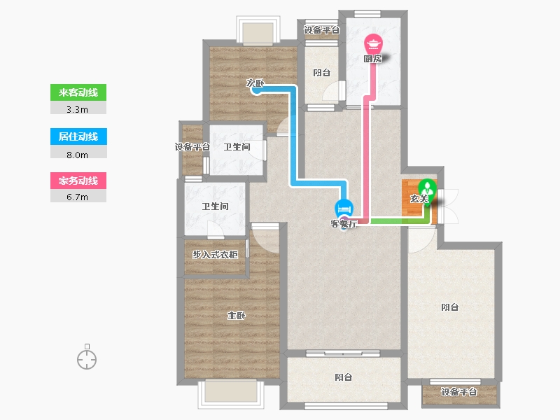 江苏省-常州市-绿地武宜珑庭-110.00-户型库-动静线