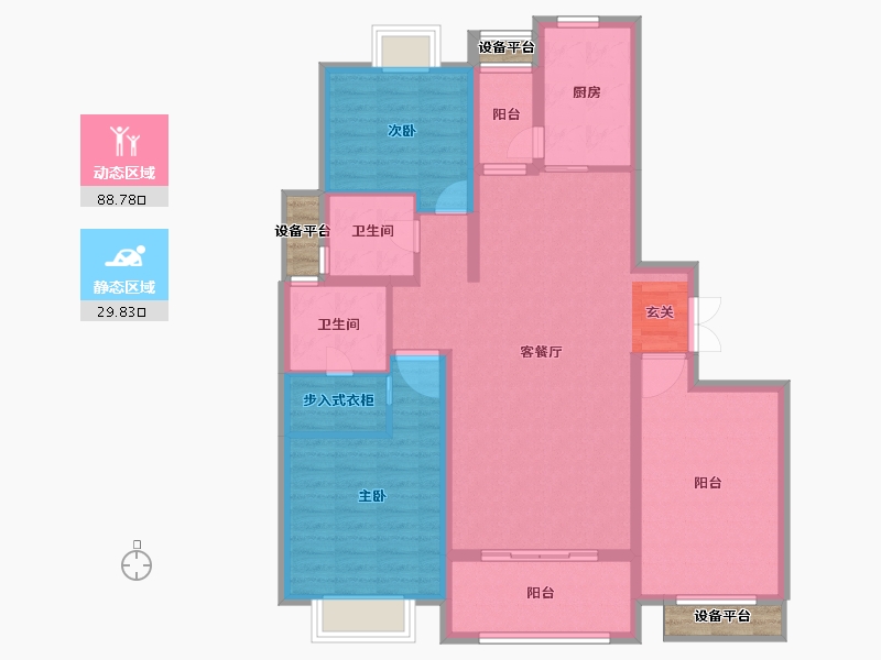 江苏省-常州市-绿地武宜珑庭-110.00-户型库-动静分区