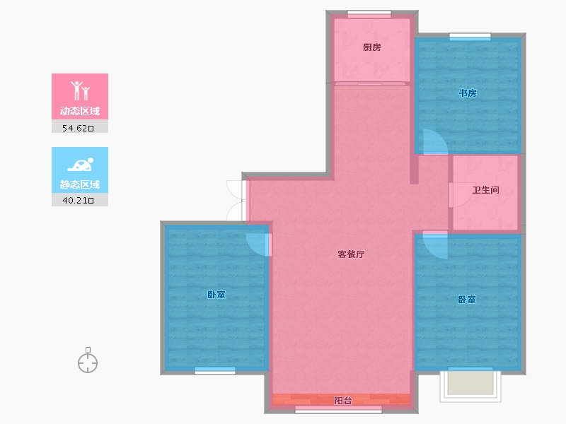 宁夏回族自治区-银川市-未来城（四期）-86.03-户型库-动静分区