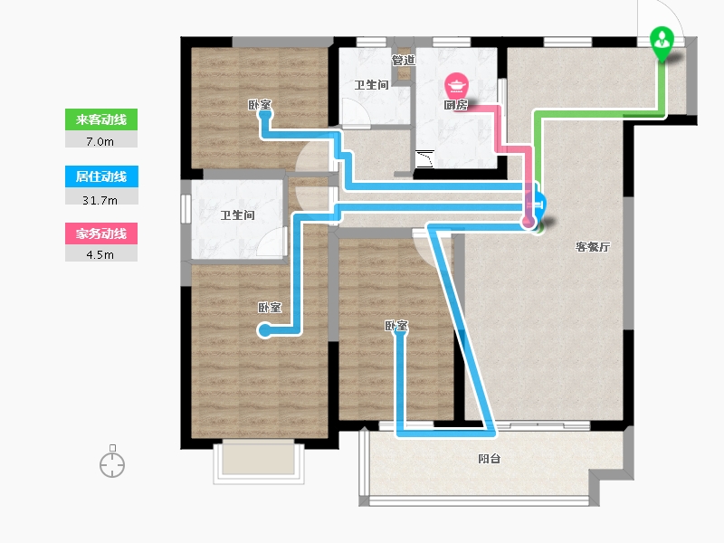 安徽省-合肥市-海尔产城创云玺-102.99-户型库-动静线