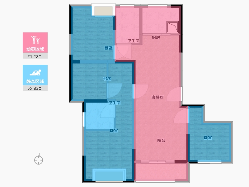 安徽省-合肥市-九联湖畔-113.00-户型库-动静分区