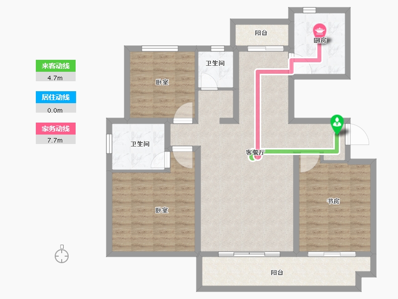 河南省-洛阳市-中浩德山水文苑-101.00-户型库-动静线