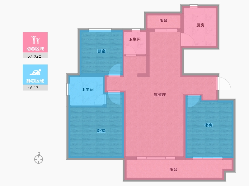 河南省-洛阳市-中浩德山水文苑-101.00-户型库-动静分区