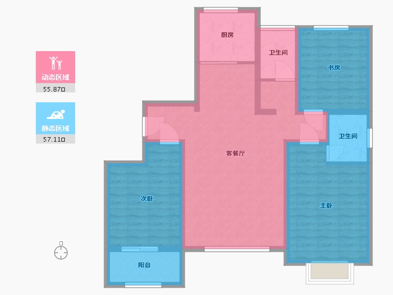 山东省-潍坊市-北斗•山河城-101.01-户型库-动静分区