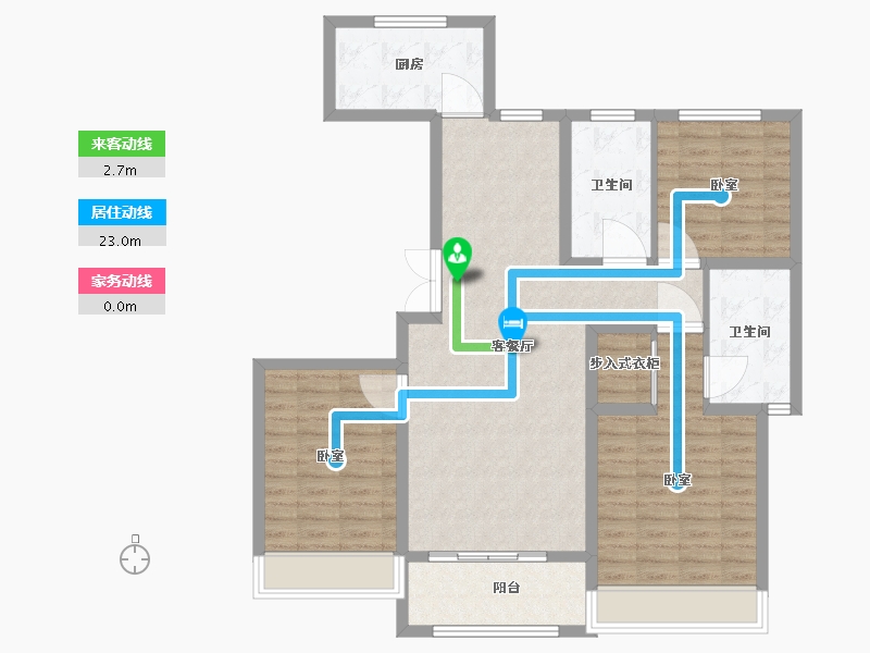 山东省-聊城市-壹号院-103.90-户型库-动静线