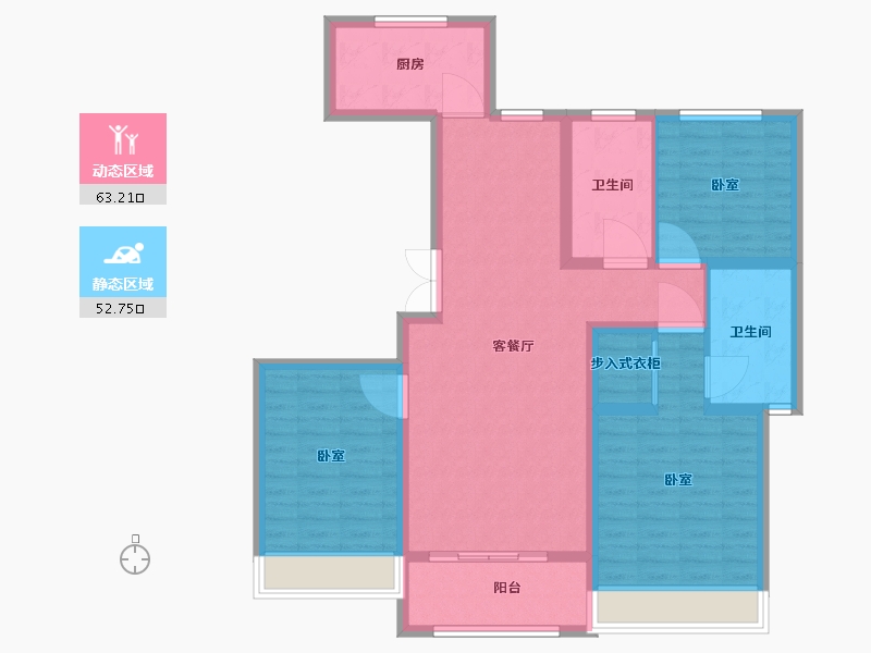 山东省-聊城市-壹号院-103.90-户型库-动静分区