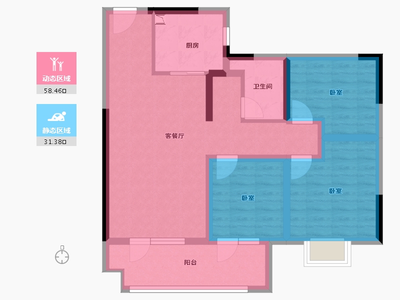 山东省-烟台市-中瑞城-79.05-户型库-动静分区