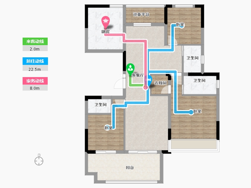 河南省-安阳市-昌建青风墅院-107.00-户型库-动静线