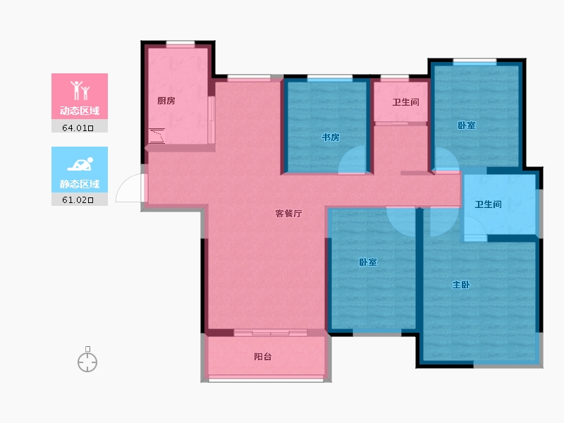 河南省-洛阳市-科弘国风龙樾-111.34-户型库-动静分区