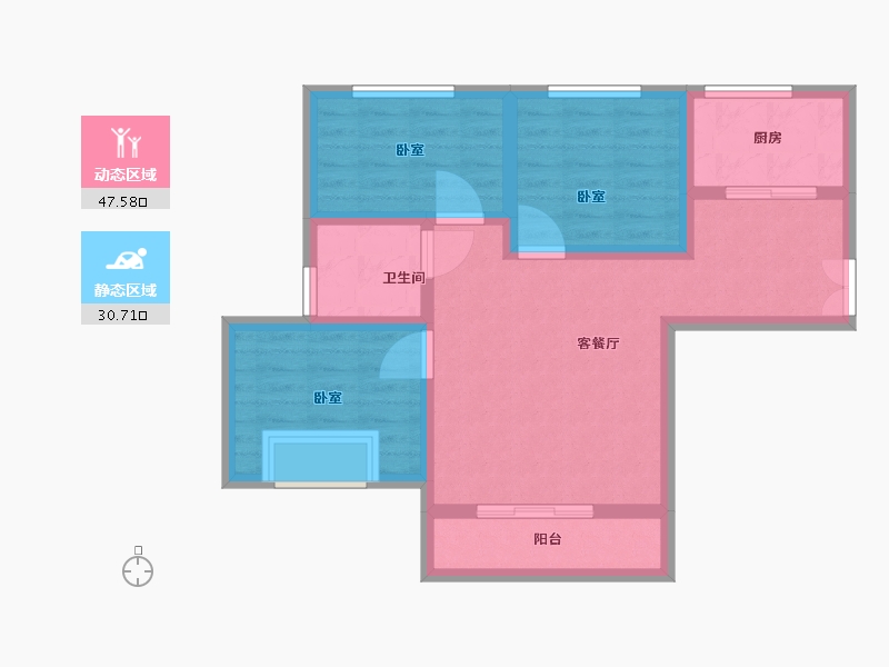 河南省-郑州市-爱丁堡-69.01-户型库-动静分区