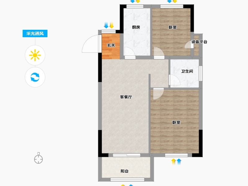 山东省-青岛市-水悦城-73.89-户型库-采光通风