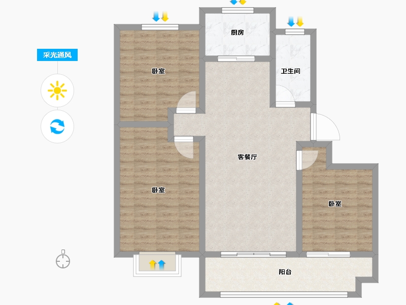 山东省-聊城市-润诚·如意府-97.31-户型库-采光通风