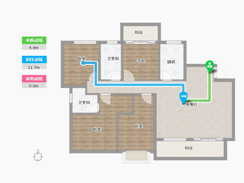 河南省-洛阳市-中浩德山水文苑-113.00-户型库-动静线