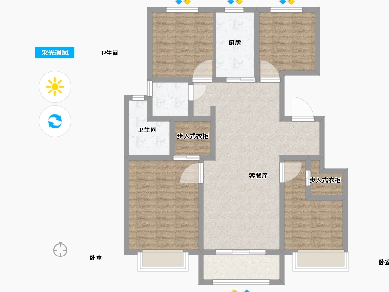 山东省-聊城市-康寿村-103.58-户型库-采光通风