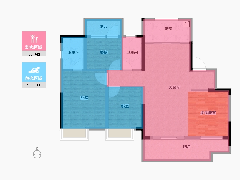 安徽省-合肥市-高速时代首府-110.00-户型库-动静分区