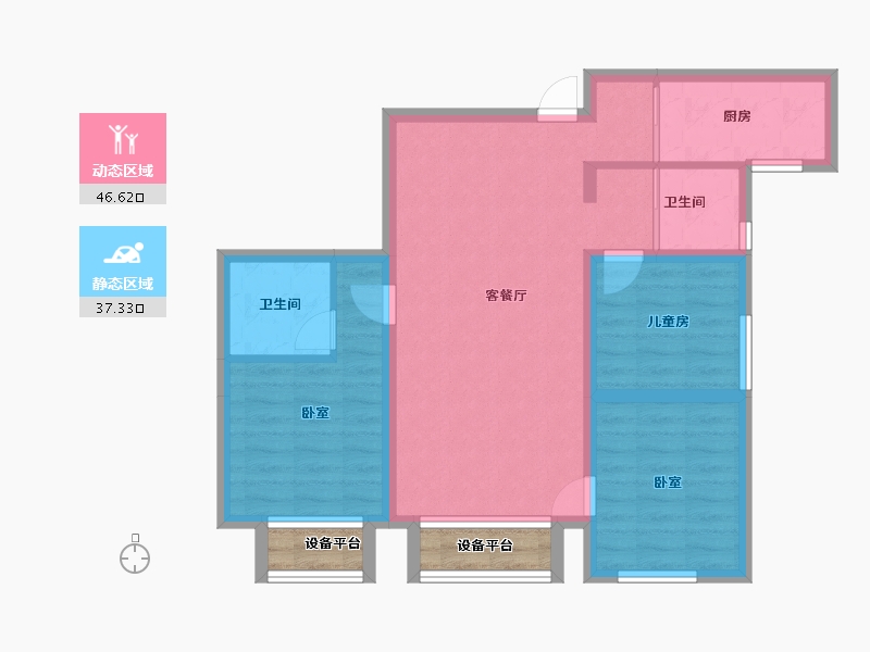 新疆维吾尔自治区-乌鲁木齐市-秦基澜城-78.58-户型库-动静分区