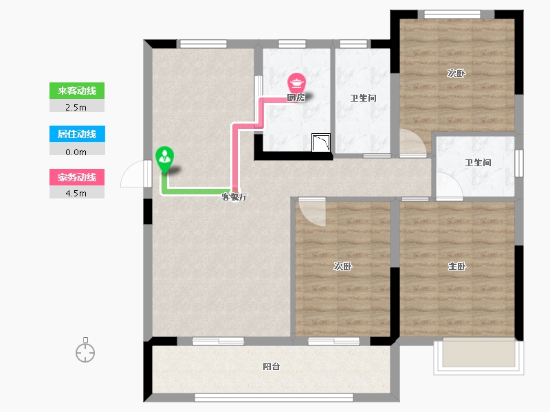 安徽省-蚌埠市-毅德城·御璟苑-94.41-户型库-动静线