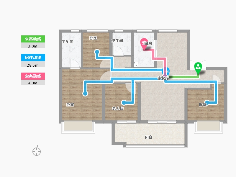 安徽省-合肥市-保利溪湖林语-96.99-户型库-动静线