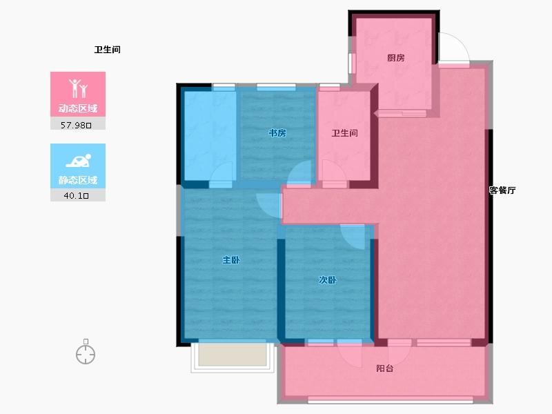 山东省-青岛市-华新园东宸府-87.00-户型库-动静分区