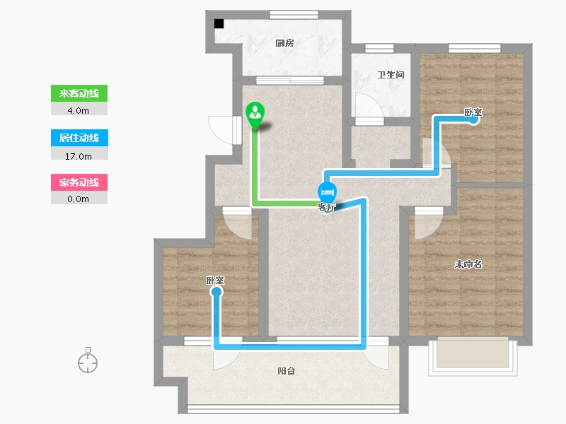 山东省-威海市-天一仁和悦海锦府一期-75.63-户型库-动静线