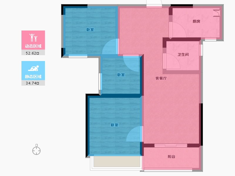 河南省-洛阳市-建业熙和府-77.23-户型库-动静分区