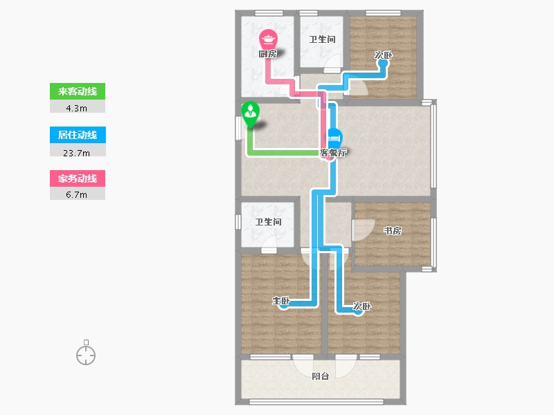 山东省-青岛市-华新园东宸府-109.00-户型库-动静线