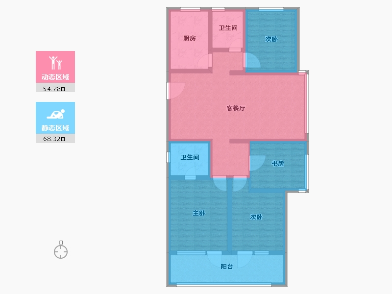 山东省-青岛市-华新园东宸府-109.00-户型库-动静分区