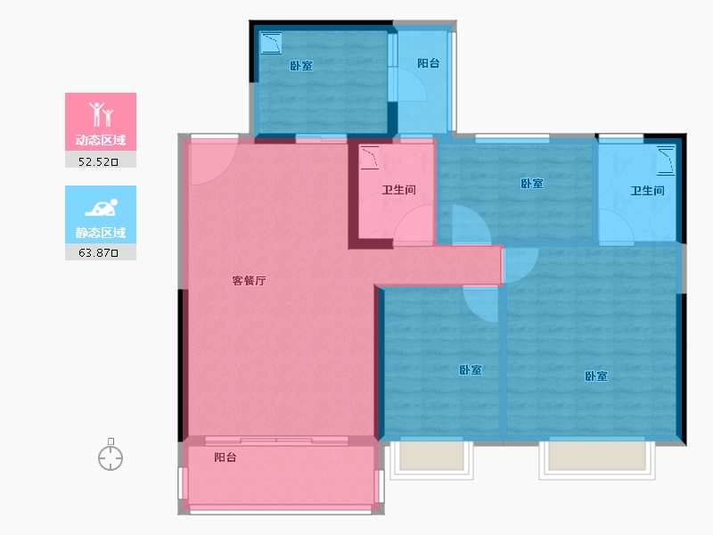 河南省-开封市-郑东恒大滨河悦府-105.00-户型库-动静分区